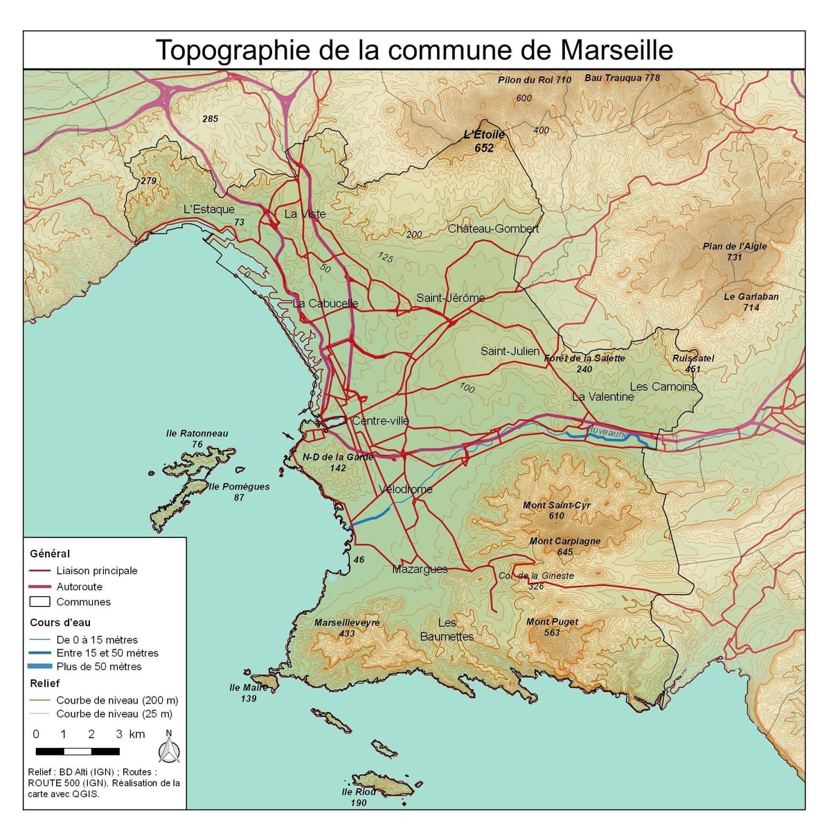 topoqrafik xəritə Marcel