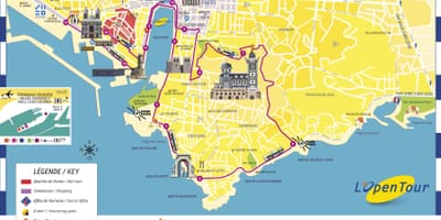 Marsel-hop-hop-off avtobus marşrut xəritəsi