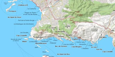 Coğrafi xəritə Marseille